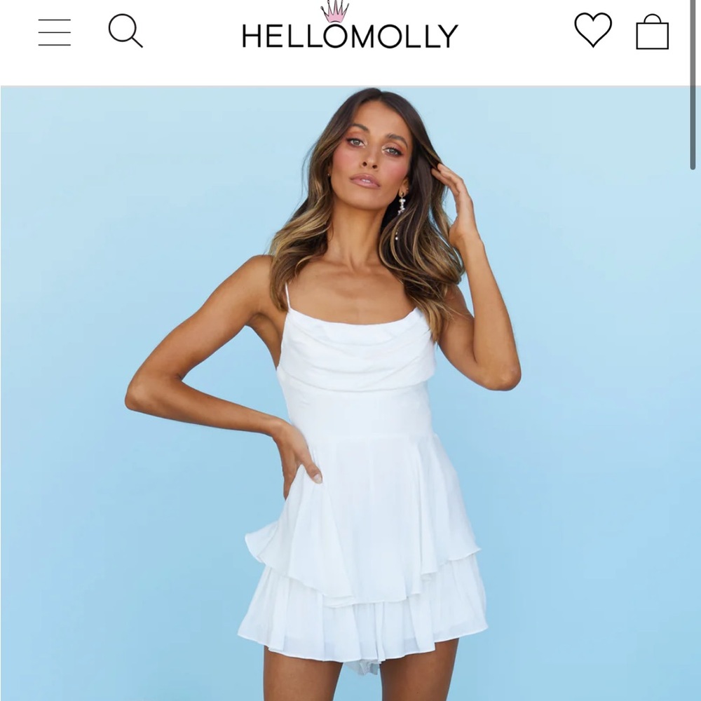 BNWT Hello Molly Tropical Air Romper in White